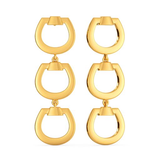 Stable Style Gold Earrings