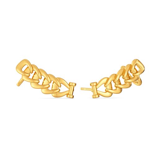 Buckle Up Gold Earrings