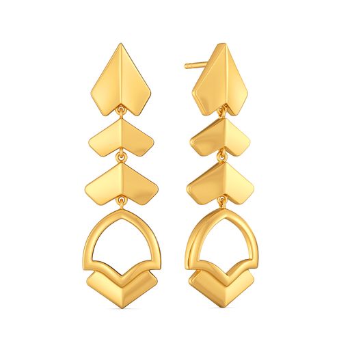 Horse Power Gold Earrings