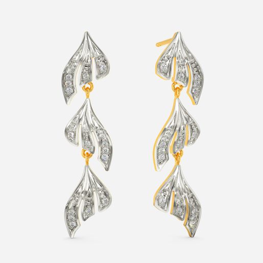 Aqua Fins Diamond Earrings