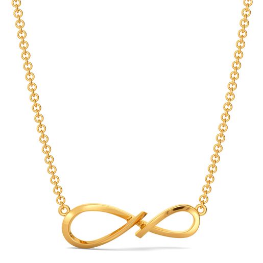 Simple Swirls Gold Necklaces