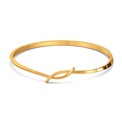 Simple Swirls Gold Bangles