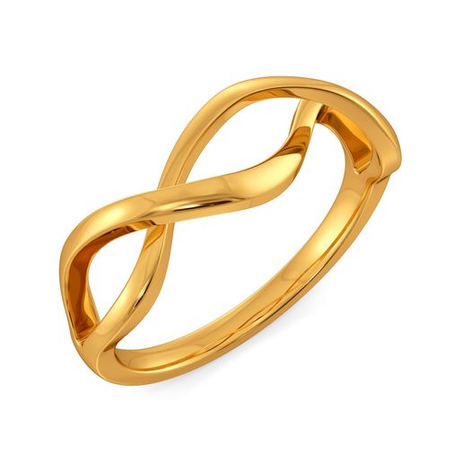 Flared Loops Gold Rings
