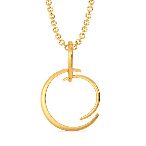 Whimsical Puffs Gold Pendants
