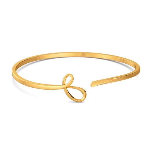 Twin Twirls Gold Bangles