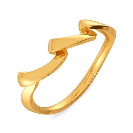 Swirl Suave Gold Rings
