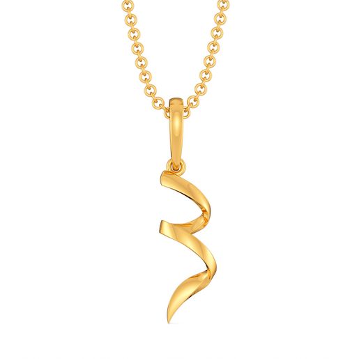 Swirl Suave Gold Pendants