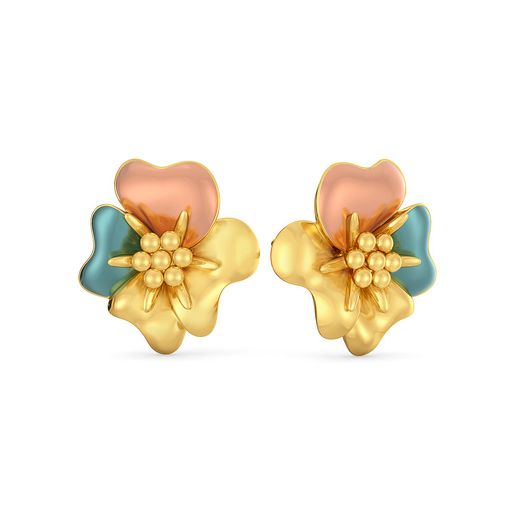 Chaplet Gold Earrings