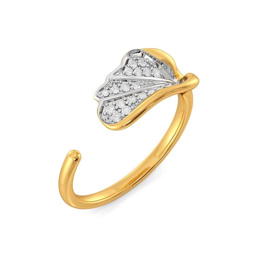 Abstract Blooms Diamond Rings