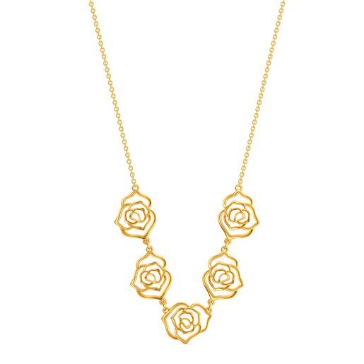Rosy Radiance Gold Necklaces