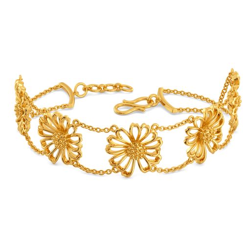 Flower Bouquet Gold Bracelets