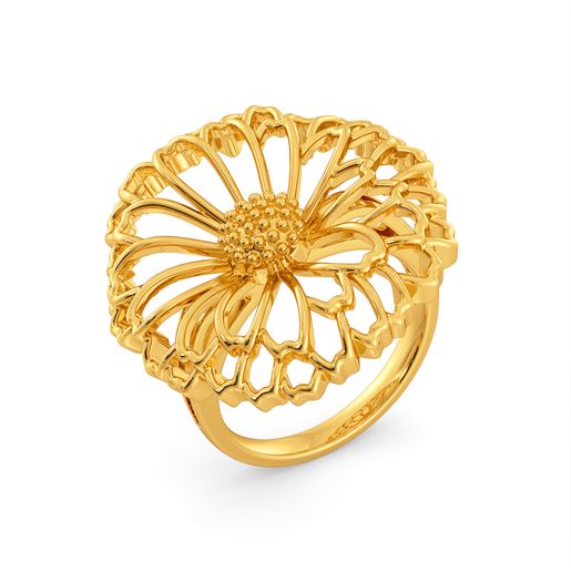 Flower Bouquet Gold Rings