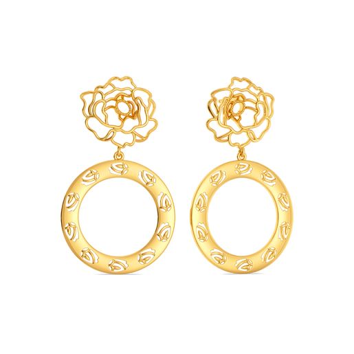 Book of Flowers Gold Earrings