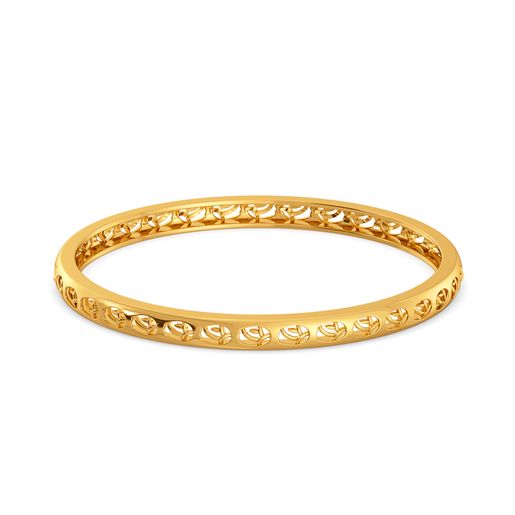 Book of Flowers Gold Bangles