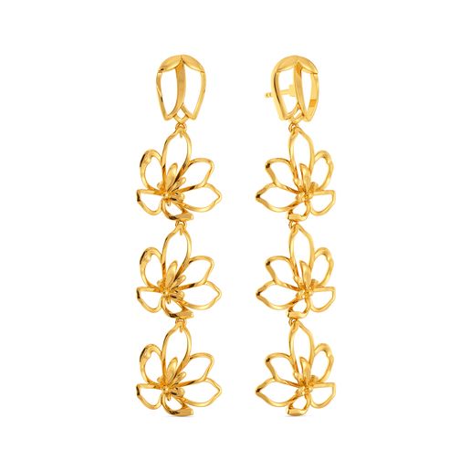 Ode to Orchid Gold Earrings