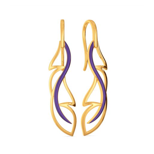 Violet Flutter Gold Earrings