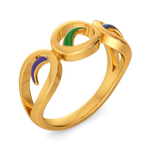 Plume Pop Gold Rings
