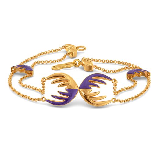 Winged Violet Gold Bracelets