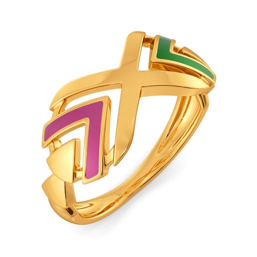 Feather Fashion Gold Rings