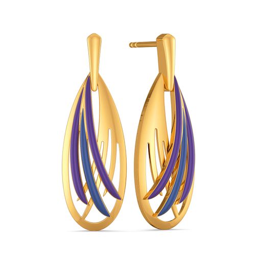Feather Flight Gold Earrings