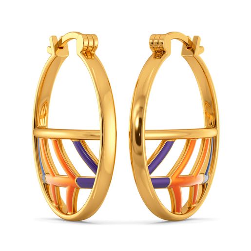 Fantastical Feathers Gold Earrings
