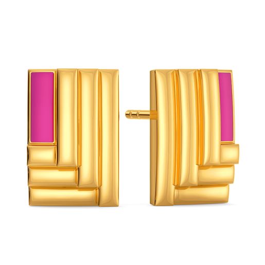 Rave O Pink Gold Earrings
