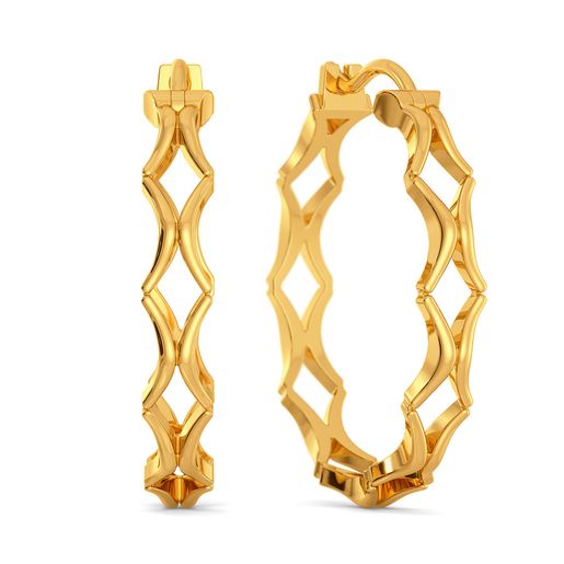 Bohemian Nets Gold Earrings