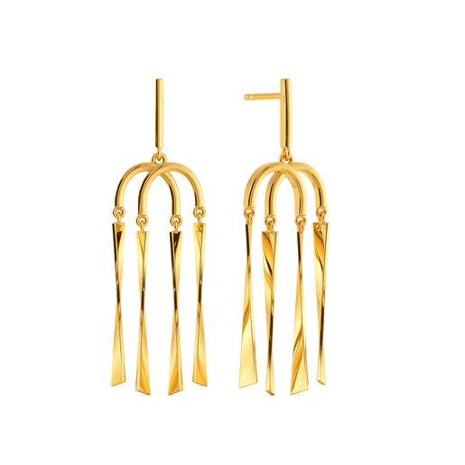 Fringe Breeze Gold Earrings