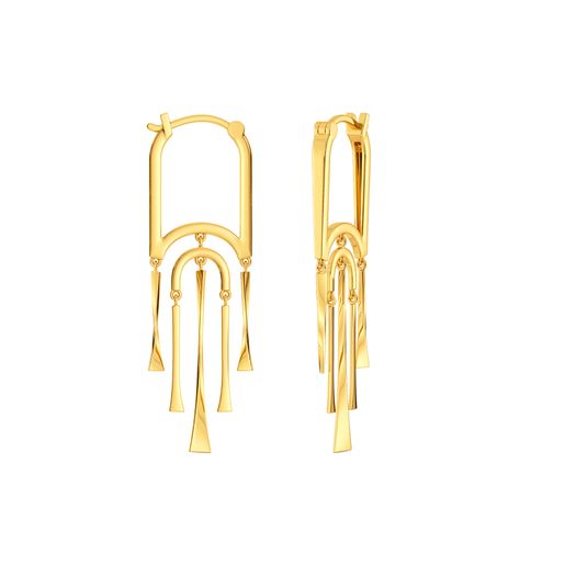 Fringe Breeze Gold Earrings