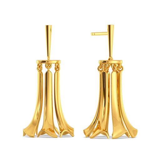 Fall For Fringe Gold Earrings