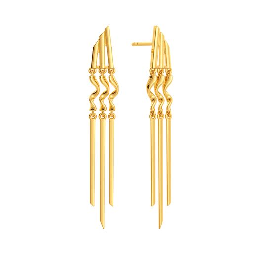 Fringe O Licious Gold Earrings