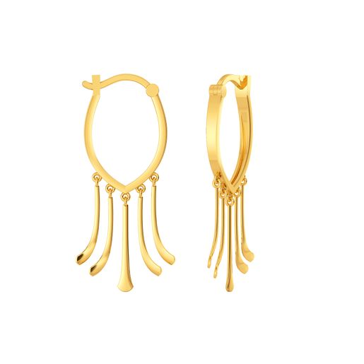 A Fringe Escape Gold Earrings