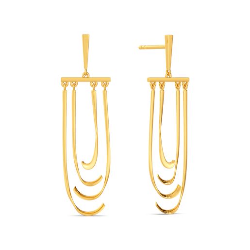 Twist O Trims Gold Earrings