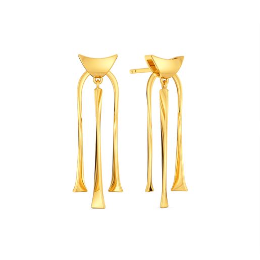 Cinch The Fringe Gold Earrings