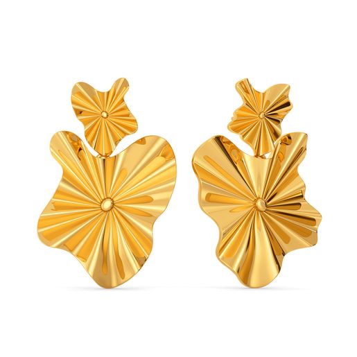 Frill Seeker Gold Earrings