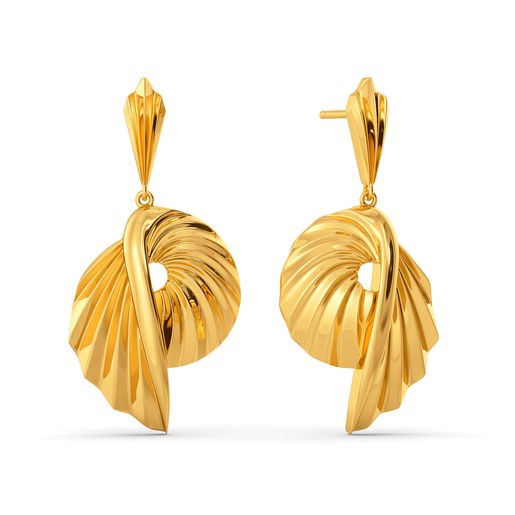Frill Fantasy Gold Earrings