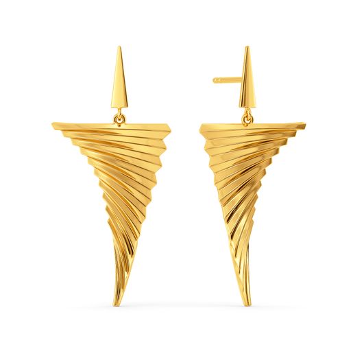 Crinkle City Gold Earrings