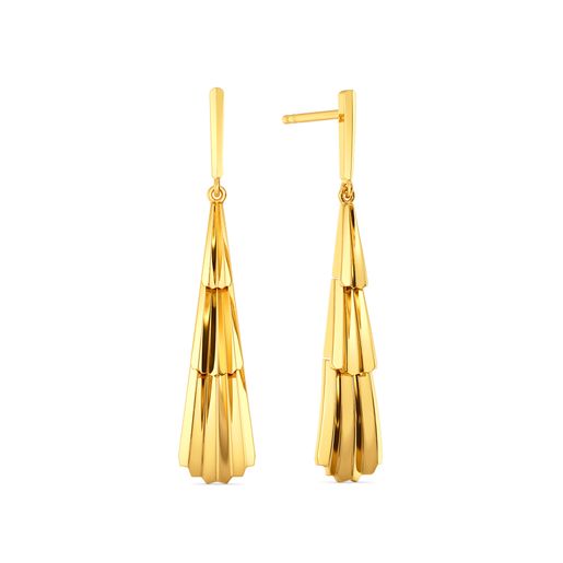 Pucker Panache Gold Earrings