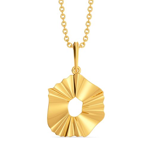 Crinkle Chic Gold Pendants