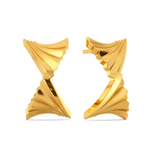 Frilly Affair Gold Earrings