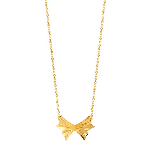 Crinkle Wrinkle Gold Necklaces