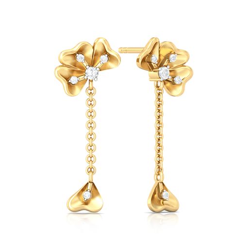 Fall Flowers Diamond Earrings