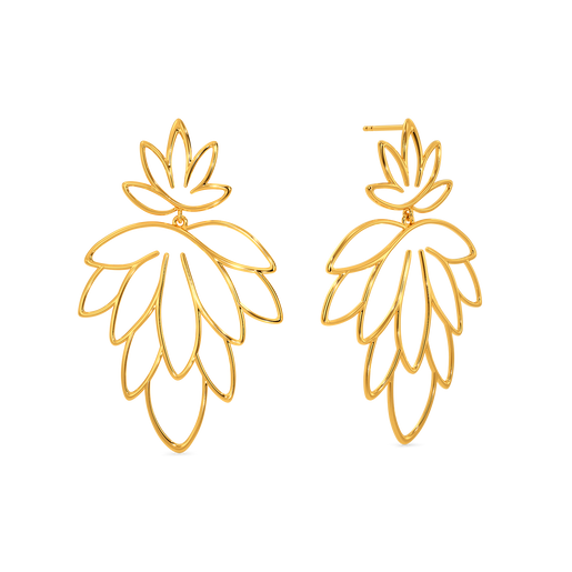 Lotus Of Joy Gold Earrings