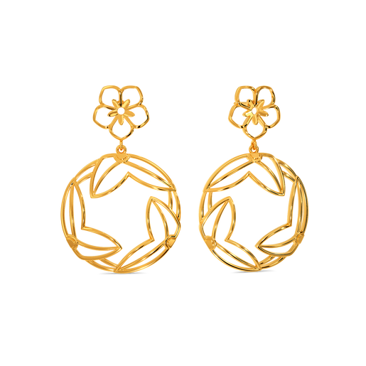 Hibiscus Dream Gold Earrings