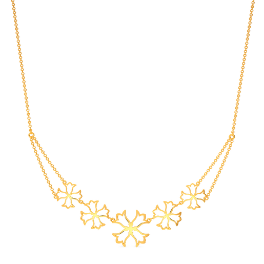 Snow Drop Gold Necklaces