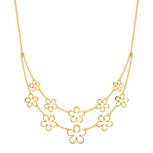 Plumeria Spring Gold Necklaces