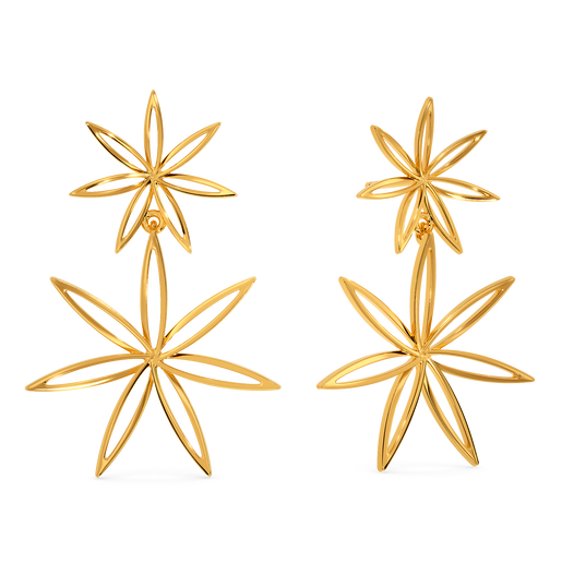 Flannel Jazz Gold Earrings