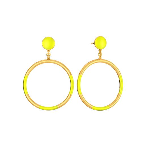 Lime N Lemon Gold Earrings