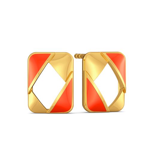 Tangerine String Gold Earrings