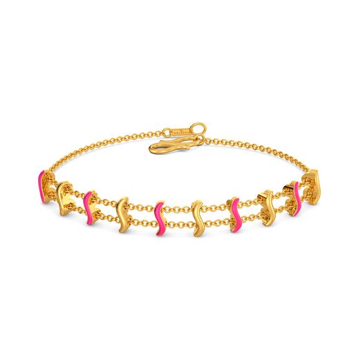 Pink On The Brink Gold Bracelets